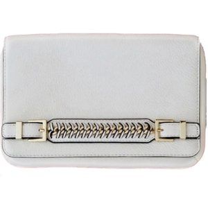 NWT Diane Von Furstenberg White Iggy Clutch